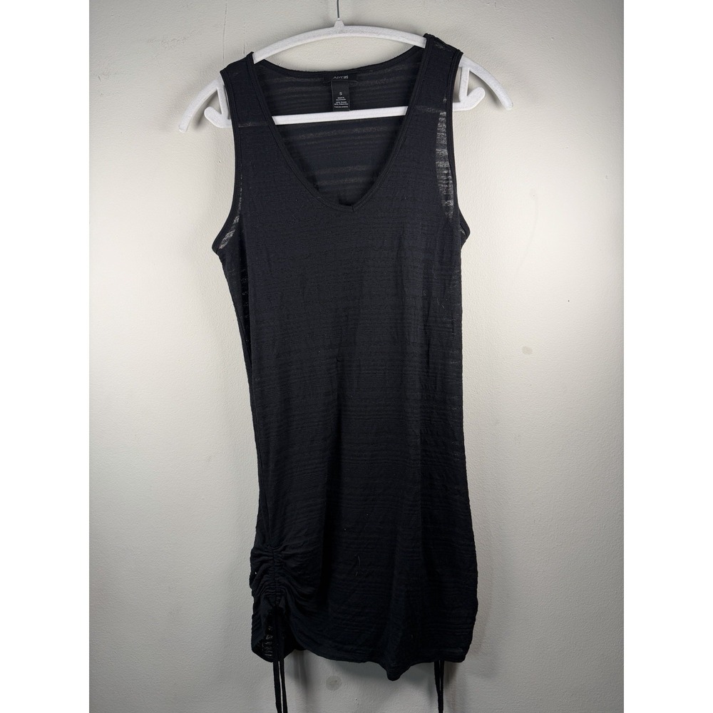 APT 9 Women's Black Cinch Cover-up Dress Size Small Pullover Swim‎ Beach Dress